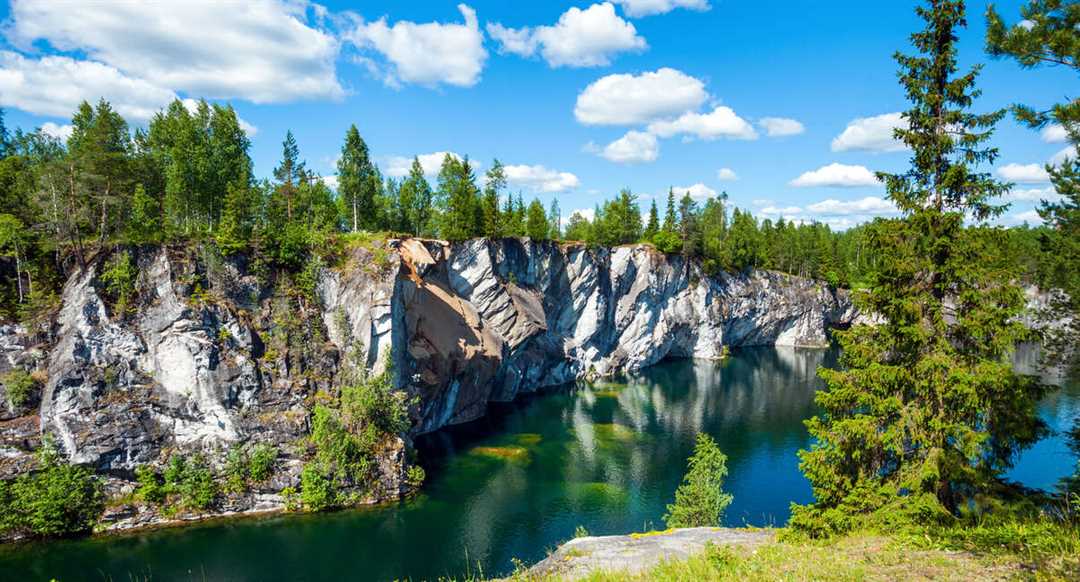 Удивительные водопады и каскады в Рускеале